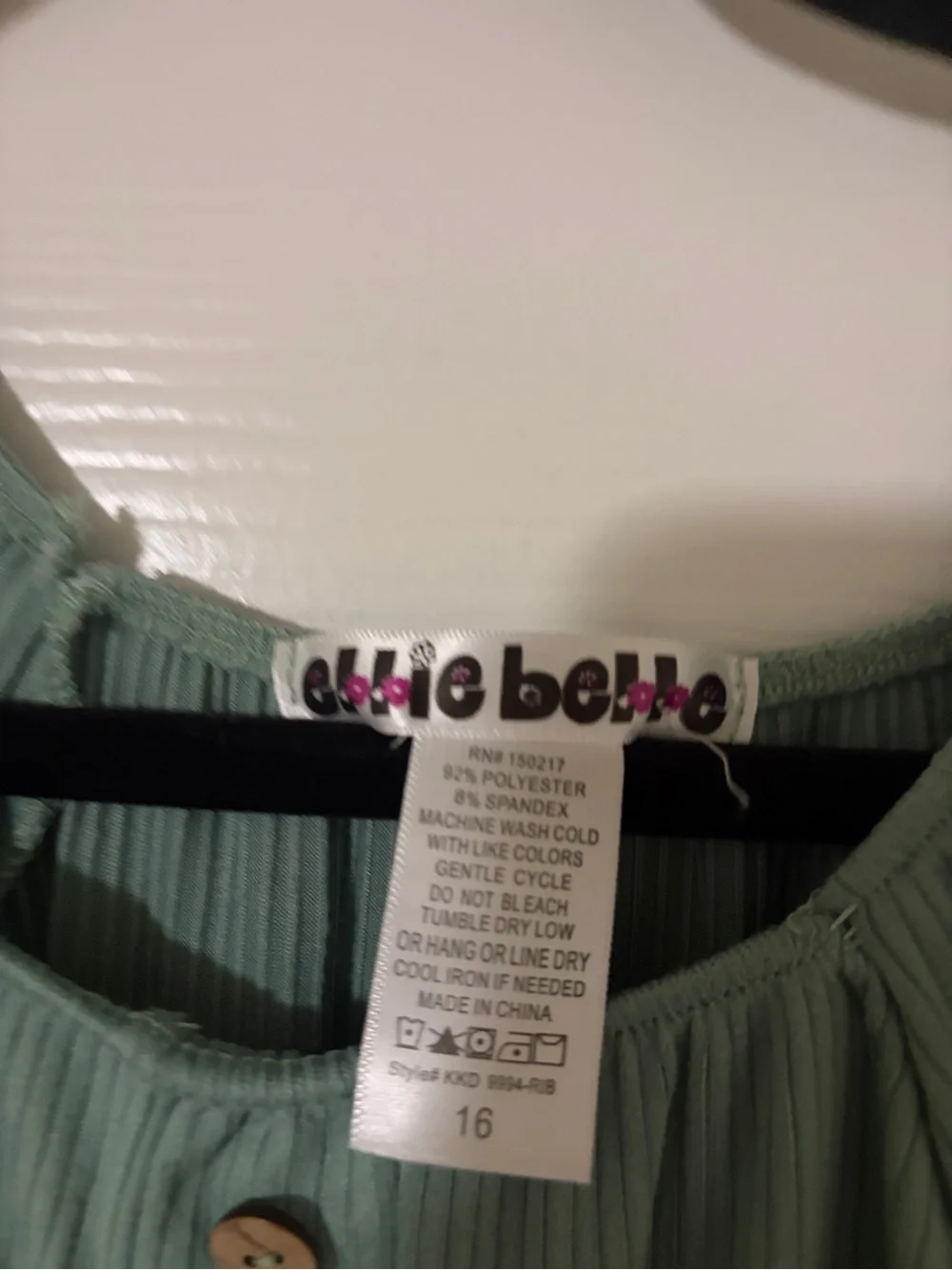 New with tags Girl’s Sage Green Button-Front Midi Dress